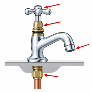 Common leak locations diagram
