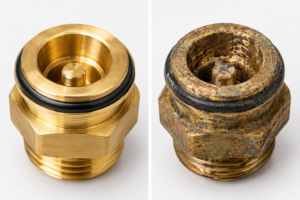 Valve seat condition: good vs. damaged